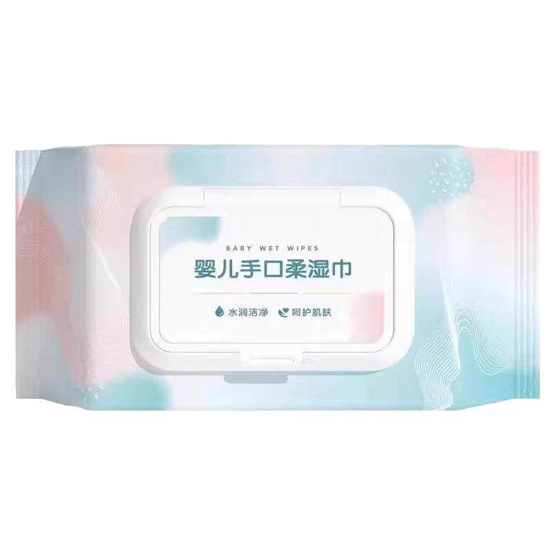 婴儿手口屁专用棉柔湿巾带盖大包