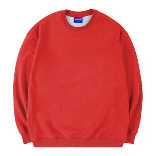 WASSUP潮牌中国红重磅潮流tee圆领卫衣男女春秋新款百搭套头上衣