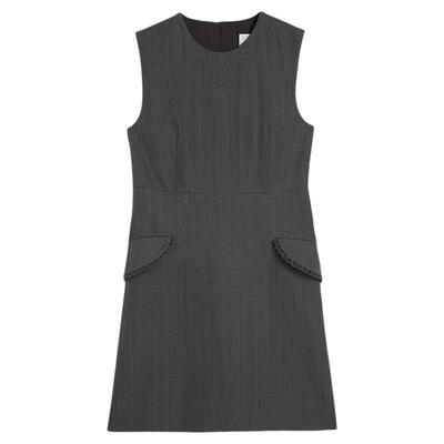 【春夏新品】JIL SANDER 新品女士真丝短款无袖连衣裙