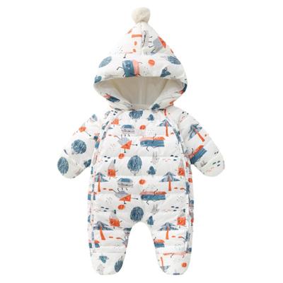 婴儿羽绒服连体衣男女宝宝冬装