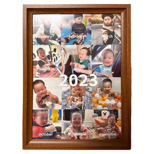 宝宝一周年纪念相框摆台儿童一周岁纪念摆台洗照片做成相册空挂墙