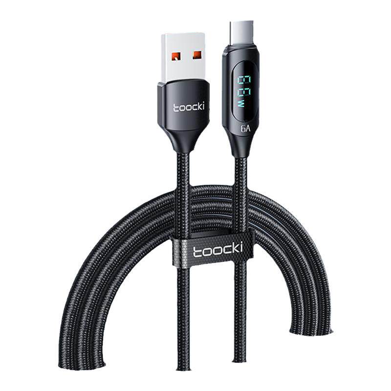 toocki图奇Type-C数据线100W超级快充6a数显tpc充电线器66W适用于华为苹果17荣耀vivo安卓oppo小米USB闪充