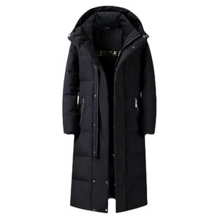 品牌羽绒服女2024年冬季新款加厚大码超长情侣装男女同款中长外套