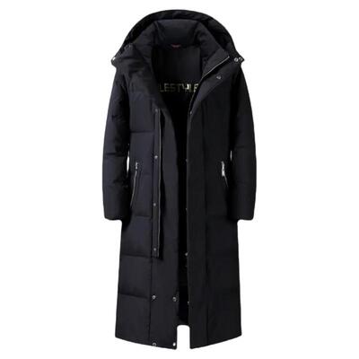 男女同款加厚过膝超长款羽绒服