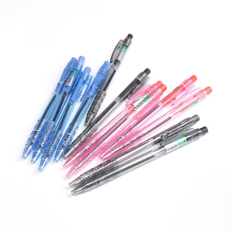 自由马HO-309按动圆珠笔黑色批发办公蓝色原子笔0.7mm红色