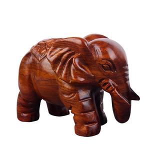 花梨木实木大象摆件中式家居客厅电视柜办公桌面装饰品木雕工艺品