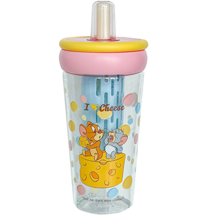 猫和老鼠水杯正品联名泡茶杯茶水分离玻璃杯带盖女士高颜值果茶杯