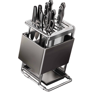 2026款不锈钢刀架置物架厨房台面刀座放菜刀架子多功能刀具收纳架