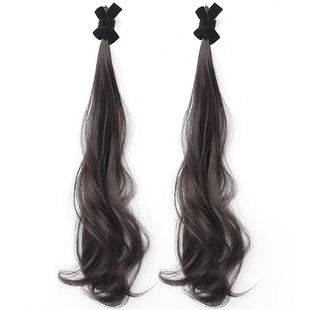 双马尾假发辫蝴蝶结抓夹式精灵耳仿真发自然公主风新中式发饰发束