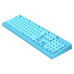 机械手感发光有线键盘 多媒体静音104键办公专用打字电竞游戏家用