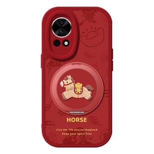 马年限定适用华为nova15手机壳nova14pro小羊皮nove30新款10/12ultra卡通磁吸支架12活力版10z女款11SE新年