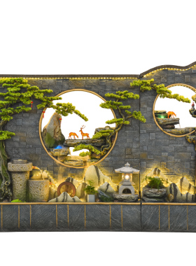 树脂流水摆件客厅玄关办公室装饰