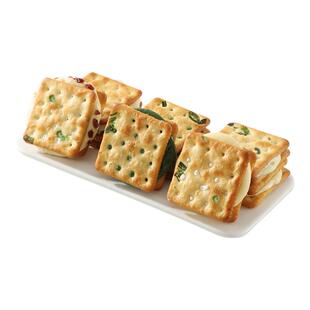 香葱牛轧糖饼干 牛扎饼干夹心葱轧饼小吃古早手工网红休闲小零食