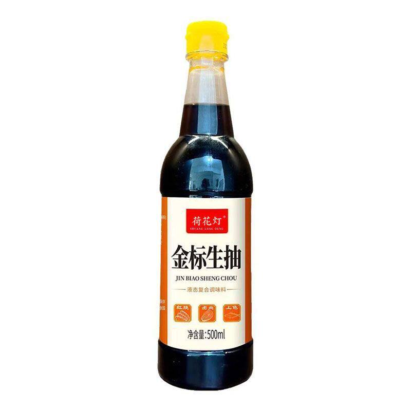 金标生抽500ml瓶装厨房调味品炒菜红烧凉拌提鲜增味家用食堂商用