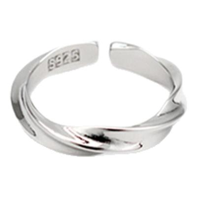 莫比乌斯镀银复古小众设计戒指