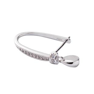 S925纯银吊坠扣头银扣头diy配件18K金翡翠扣佛公观音扣平安扣夹扣