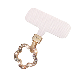 手机挂绳夹片水钻金属旋转头挂扣薄垫片防断摔手机链连接贴压片圆钩固化布不顶壳不影响充电口孔挂件通用新品