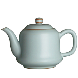 景德镇汝瓷茶壶单壶家用功夫茶具青瓷冰裂釉开片汝窑手工陶瓷中式