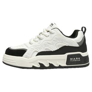 马克华菲男鞋2026新款春季休闲板鞋透气皮面运动鞋男士软底潮鞋子