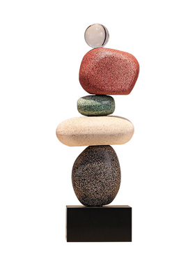 陶瓷摆件中式客厅玄关时来运转