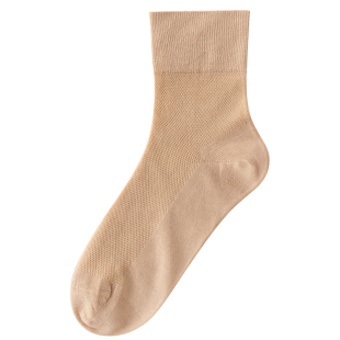 欧蒂爱松口袜子女夏季薄款月子袜产后网眼透气中筒夏天中老年棉袜