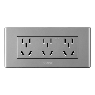 公牛118型开关插座家用带九孔9孔十五孔20孔面板多孔插板暗装墙式