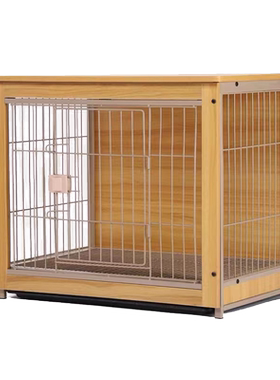 木质泰迪室内狗笼小型犬带厕所