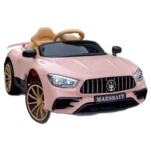 玛莎拉蒂儿童电动车四轮汽车可坐人遥控摇摆男女宝宝通用玩具车