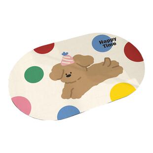 大江浴室吸水地垫卫生间防滑垫黑科技吸水速干厕所垫卡通硅藻泥软