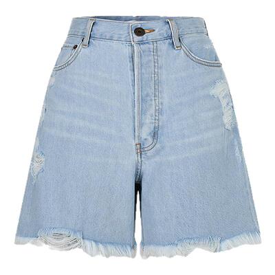 MOUSSY 夏季新品复古休闲破损毛边做旧牛仔短裤028ISA11-1691