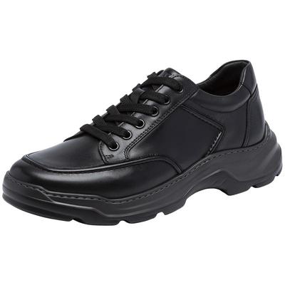 沙驰春秋休闲皮鞋小牛皮真皮