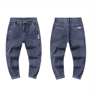 加绒加厚牛仔裤男弹力修身冬季保暖休闲长裤直筒裤男款耐磨工作裤