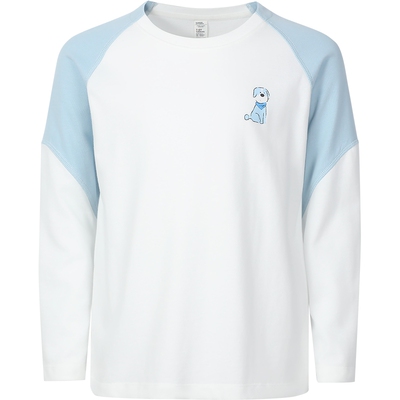 本来BENLAI男童抗菌长袖T恤25秋季新款宽松撞色运动上衣BTA450065