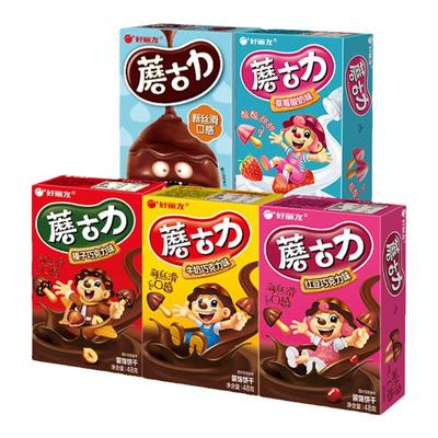 好丽友蘑古力榛子牛奶巧克力饼干