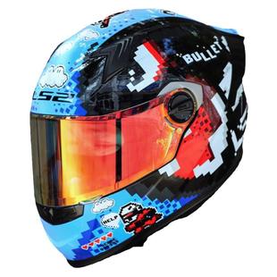 LS2摩托头盔大尾翼防雾赛车男女四季通用3C通勤机车冬季全盔FF300