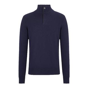 ZEGNA杰尼亚男装混海军蓝OasiCashmere羊绒拉链毛衣