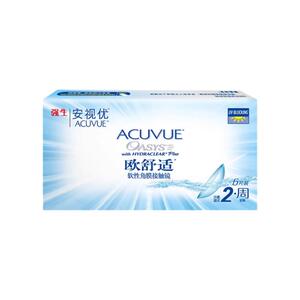 强生欧舒适双周抛安视优隐形眼镜半月抛6片硅水凝胶旗舰店