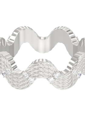 Mouhooland/暮后之地杏花系列波浪戒指小众设计食指戒情侣款指环