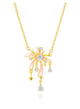 【生日礼物女生】烟花纯银项链女