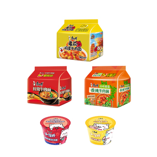 【烈儿超值年货节】康师傅方便面五连包红烧老母鸡番茄