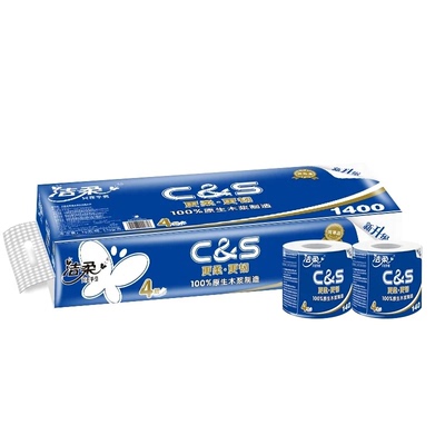 卷筒纸洁柔10卷4层无香140g*10卷