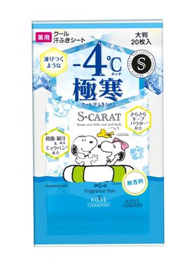 日本进口高丝止汗湿巾降温凉感