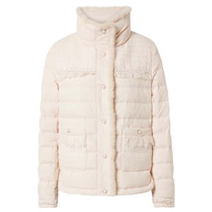 La Koradior拉珂蒂时尚冬季新款法式香风水貂毛皮云感鹅绒羽绒服