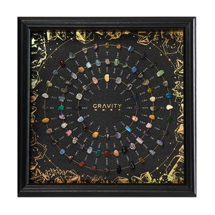 地心引力矿石标本天然水晶原石80种矿物相框摆件生日礼新年礼物