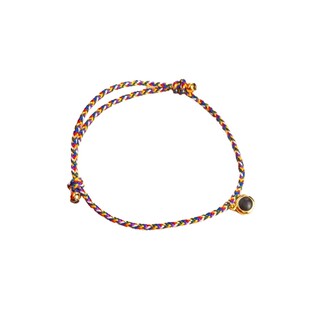 麦玲玲吉庆堂长寿添福-黑玛瑙七色金刚手绳添福添寿转运平安手链