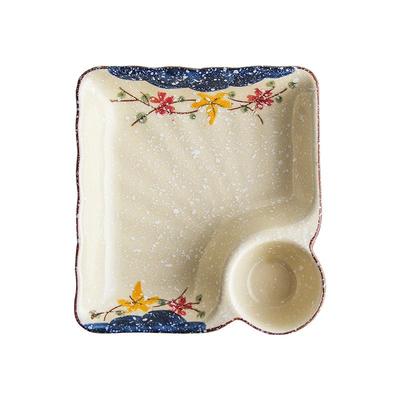 日式带蘸碟饺子寿司盘