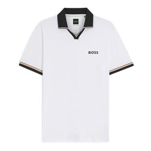 【礼物】BOSS博斯 男士26夏新网球系列条纹运动修身短袖BOSSPolo
