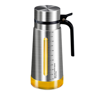 2026新款不锈钢油壶厨房家用不挂油第一名食品级加厚玻璃油瓶油罐