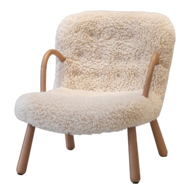 原木风单人沙发小户型家用阳台