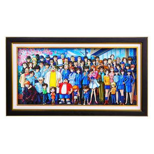 3D名侦探柯南全家福手工立体画动漫周边手办摆件装饰挂画生日礼物